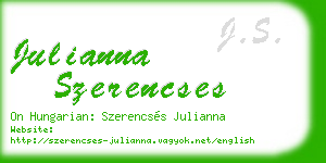 julianna szerencses business card